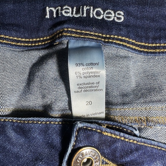Maurices Dark Blue Jean Shorts size 20 - Picture 5 of 5